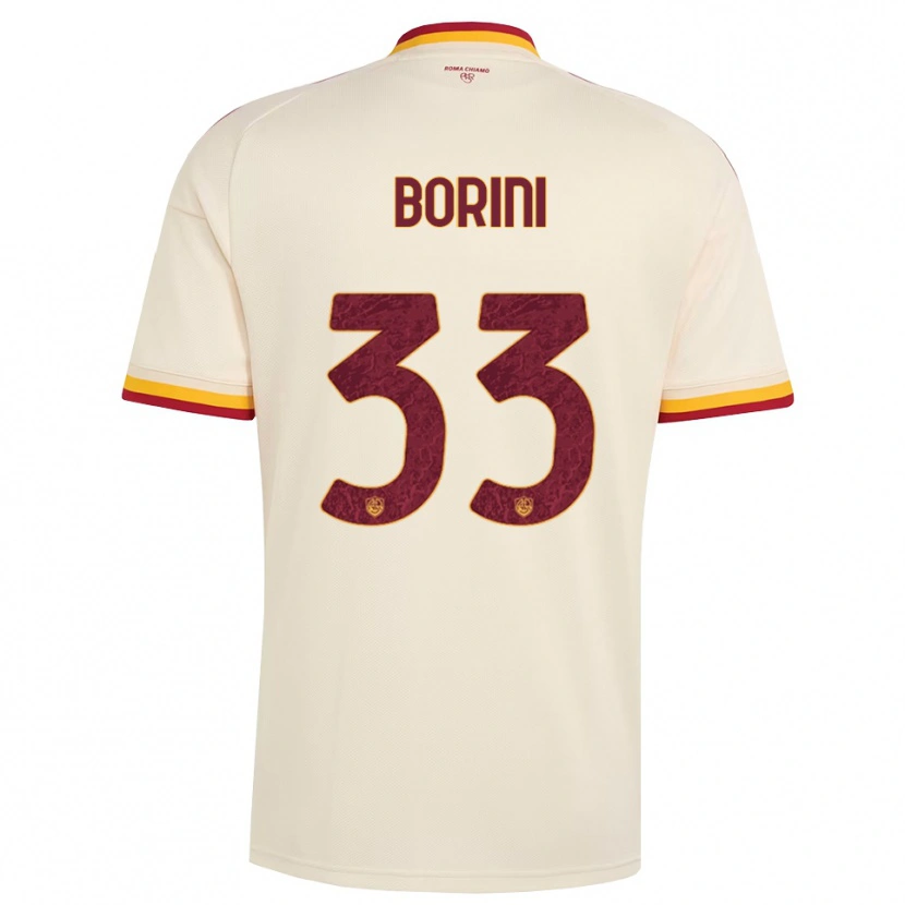 Danxen Børn Joyce Borini #33 Champagne Rød Gul Udebane Spillertrøjer 2026/27 Trøje T-Shirt