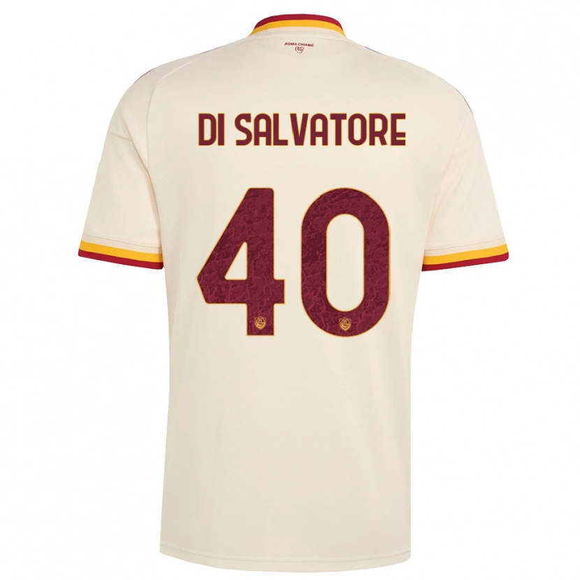 Danxen Børn Diego Di Salvatore #40 Champagne Rød Gul Udebane Spillertrøjer 2026/27 Trøje T-Shirt
