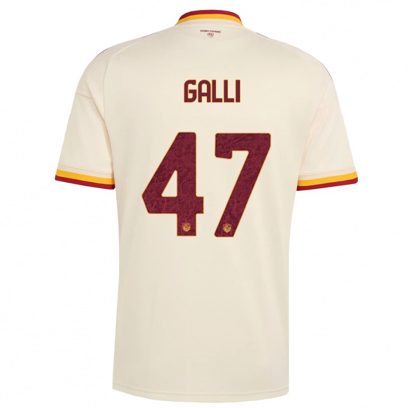 Danxen Børn Giulia Galli #47 Champagne Rød Gul Udebane Spillertrøjer 2026/27 Trøje T-Shirt