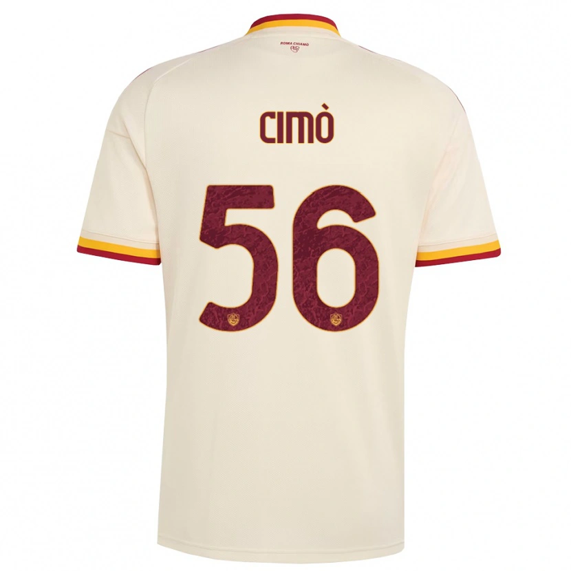 Danxen Børn Giada Cimò #56 Champagne Rød Gul Udebane Spillertrøjer 2026/27 Trøje T-Shirt