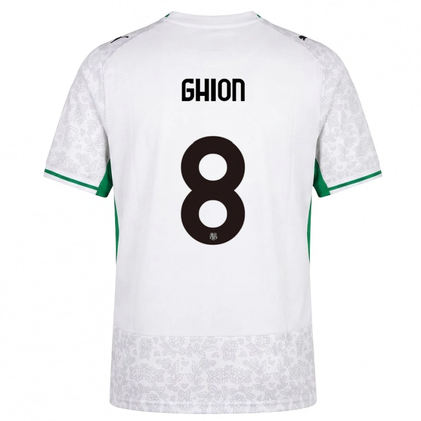 Danxen Børn Andrea Ghion #8 Hvid Sort Grøn Udebane Spillertrøjer 2026/27 Trøje T-Shirt