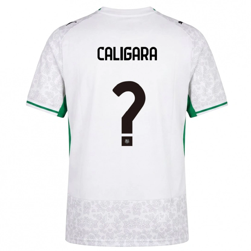 Danxen Børn Fabrizio Caligara #0 Hvid Sort Grøn Udebane Spillertrøjer 2026/27 Trøje T-Shirt