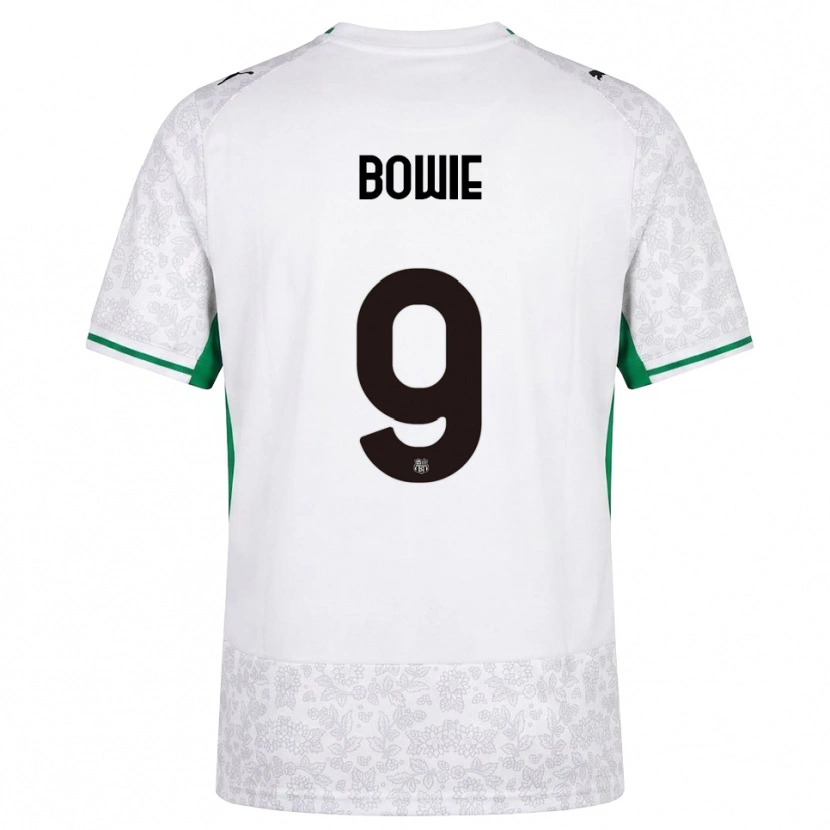 Danxen Børn Kieron Bowie #9 Hvid Sort Grøn Udebane Spillertrøjer 2026/27 Trøje T-Shirt