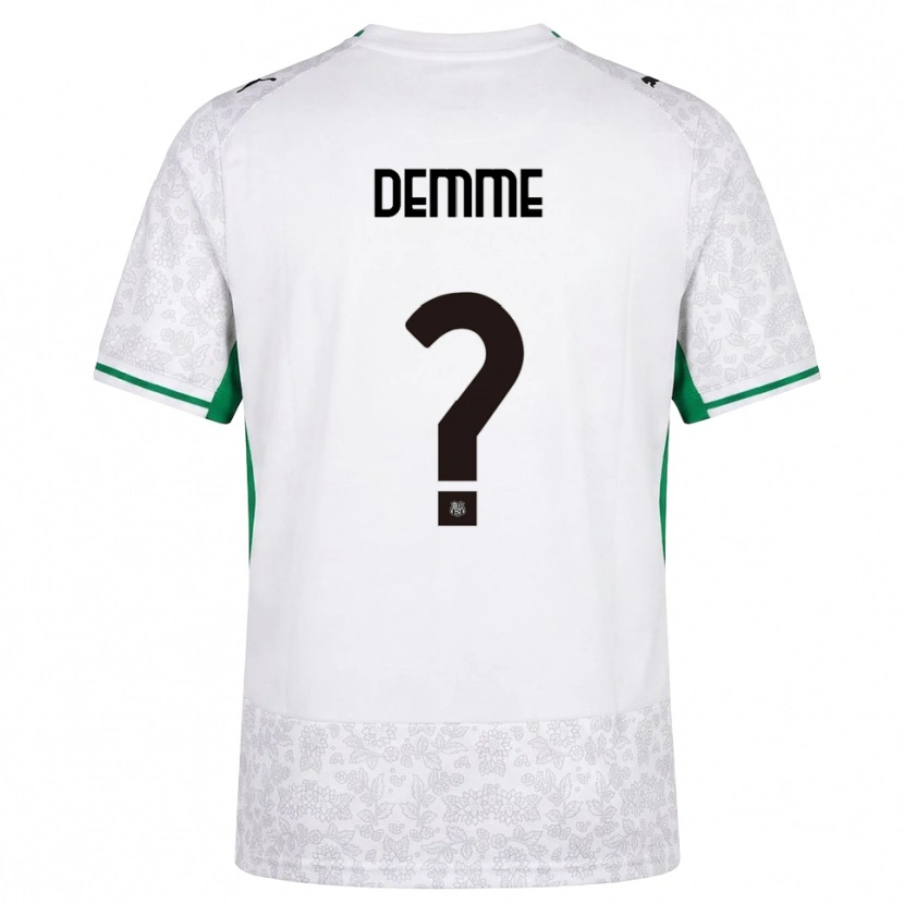 Danxen Børn Antonio Demme #0 Hvid Sort Grøn Udebane Spillertrøjer 2026/27 Trøje T-Shirt
