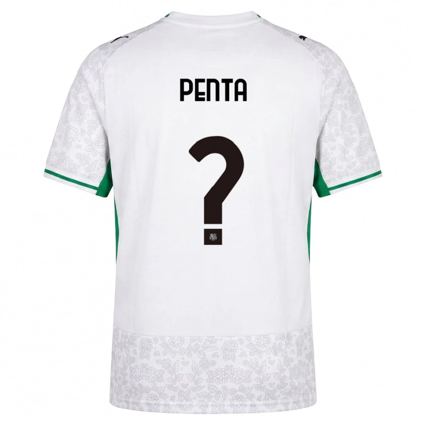 Danxen Børn Mattia Penta #0 Hvid Sort Grøn Udebane Spillertrøjer 2026/27 Trøje T-Shirt