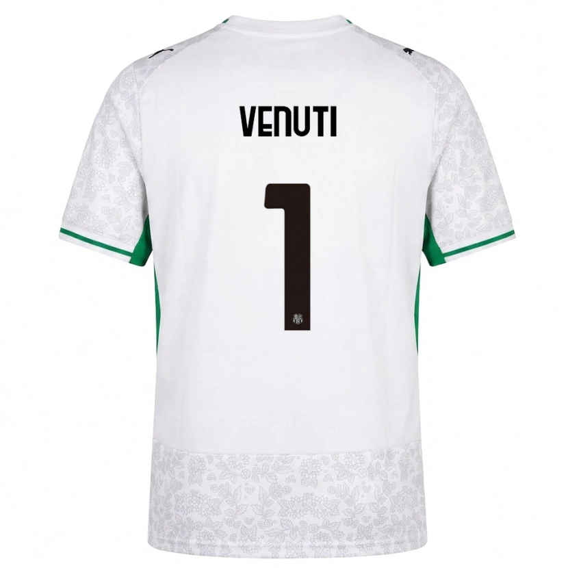 Danxen Børn Gioele Venuti #1 Hvid Sort Grøn Udebane Spillertrøjer 2026/27 Trøje T-Shirt