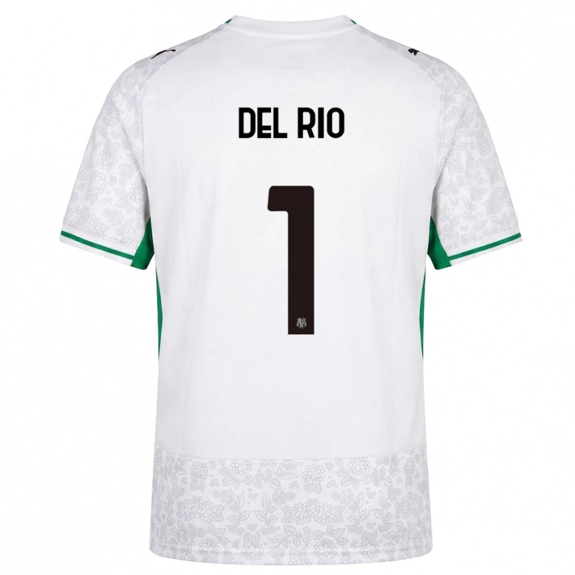 Danxen Børn Davide Del Rio #1 Hvid Sort Grøn Udebane Spillertrøjer 2026/27 Trøje T-Shirt