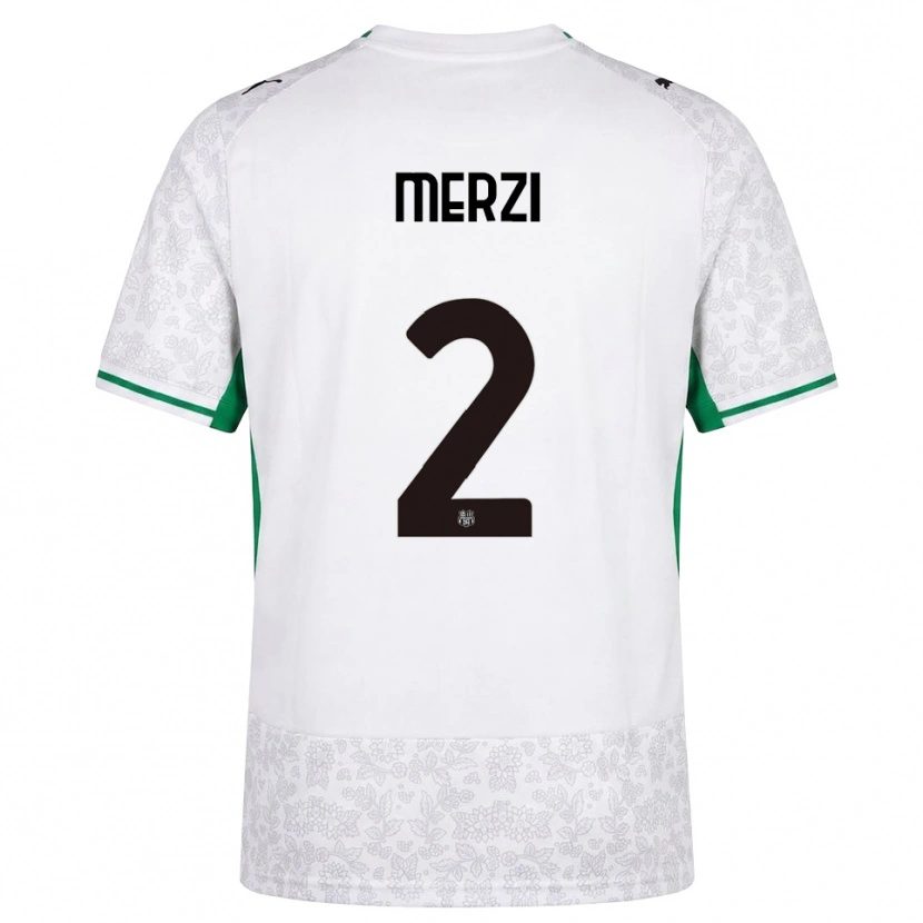Danxen Børn Matteo Merzi #2 Hvid Sort Grøn Udebane Spillertrøjer 2026/27 Trøje T-Shirt