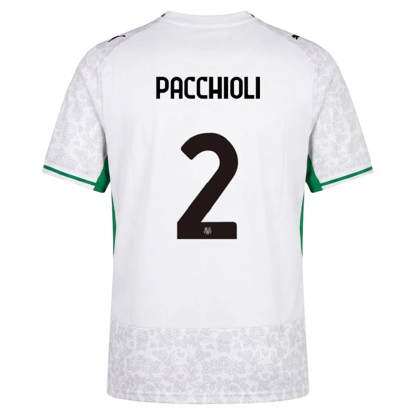 Danxen Børn Devis Pacchioli #2 Hvid Sort Grøn Udebane Spillertrøjer 2026/27 Trøje T-Shirt