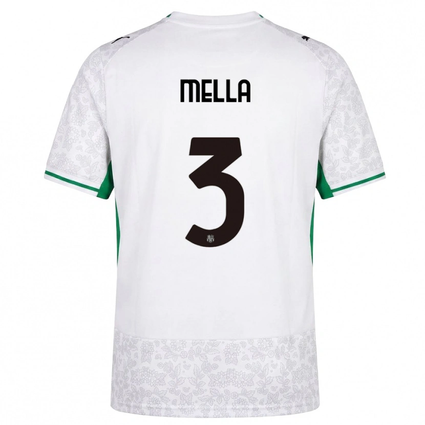 Danxen Børn Sara Mella #3 Hvid Sort Grøn Udebane Spillertrøjer 2026/27 Trøje T-Shirt