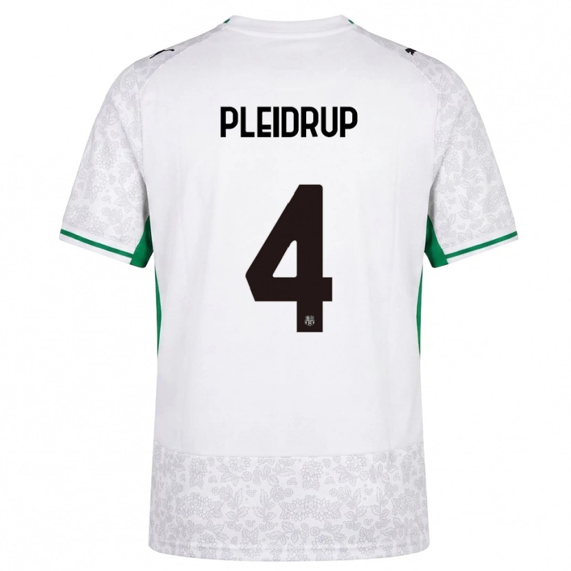 Danxen Børn Caroline Pleidrup #4 Hvid Sort Grøn Udebane Spillertrøjer 2026/27 Trøje T-Shirt