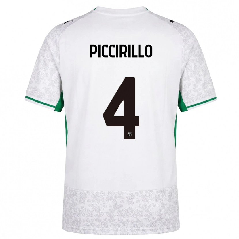 Danxen Børn Michele Piccirillo #4 Hvid Sort Grøn Udebane Spillertrøjer 2026/27 Trøje T-Shirt