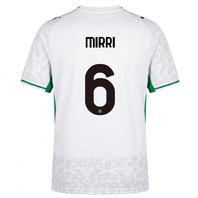 Danxen Børn Mattia Mirri #6 Hvid Sort Grøn Udebane Spillertrøjer 2026/27 Trøje T-Shirt