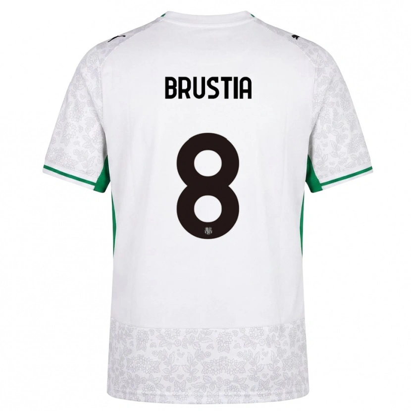 Danxen Børn Martina Brustia #8 Hvid Sort Grøn Udebane Spillertrøjer 2026/27 Trøje T-Shirt