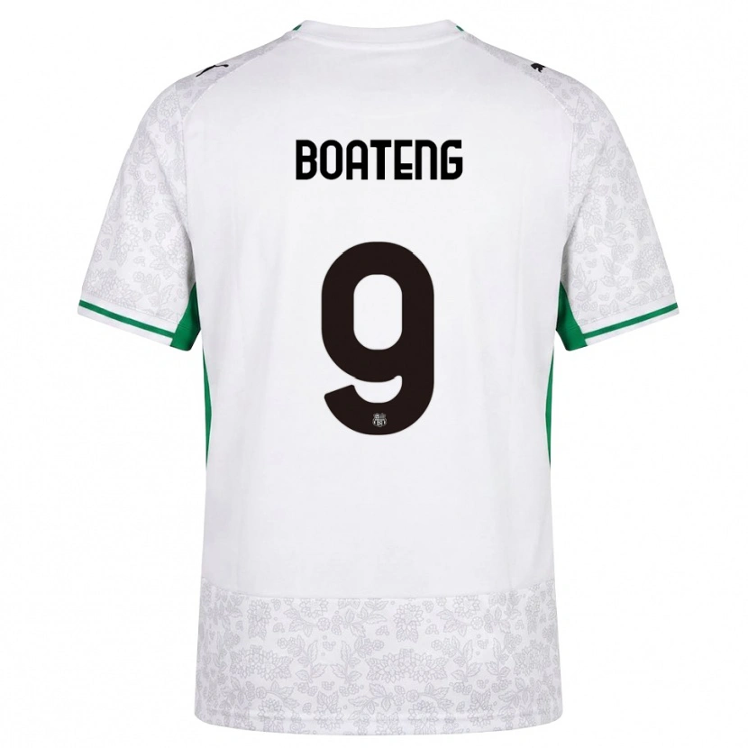 Danxen Børn Owen Boateng #9 Hvid Sort Grøn Udebane Spillertrøjer 2026/27 Trøje T-Shirt