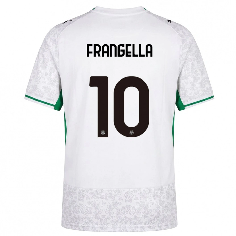 Danxen Børn Christian Frangella #10 Hvid Sort Grøn Udebane Spillertrøjer 2026/27 Trøje T-Shirt