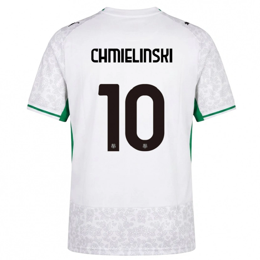 Danxen Børn Gina Maria Chmielinski #10 Hvid Sort Grøn Udebane Spillertrøjer 2026/27 Trøje T-Shirt