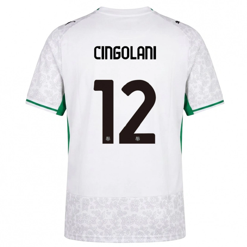 Danxen Børn Matteo Cingolani #12 Hvid Sort Grøn Udebane Spillertrøjer 2026/27 Trøje T-Shirt