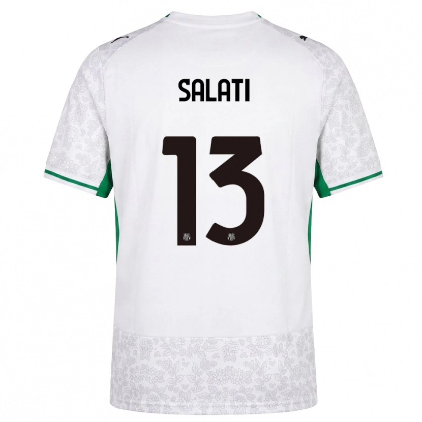 Danxen Børn Emanuele Salati #13 Hvid Sort Grøn Udebane Spillertrøjer 2026/27 Trøje T-Shirt