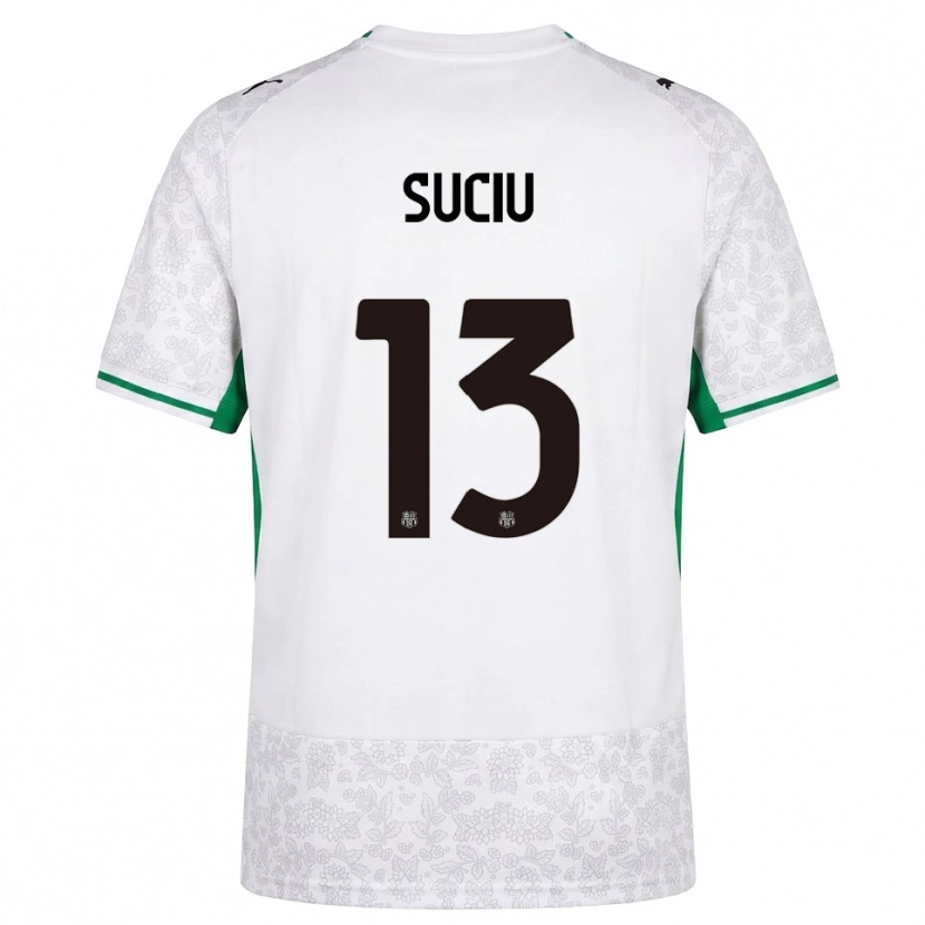 Danxen Børn Tudor Suciu #13 Hvid Sort Grøn Udebane Spillertrøjer 2026/27 Trøje T-Shirt