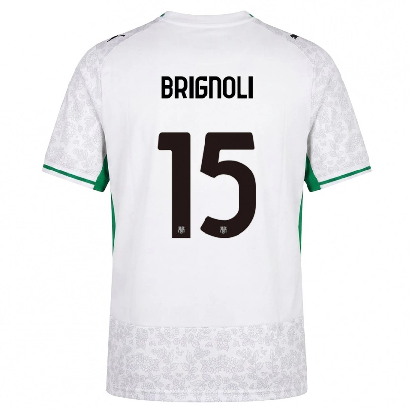 Danxen Børn Benedetta Brignoli #15 Hvid Sort Grøn Udebane Spillertrøjer 2026/27 Trøje T-Shirt
