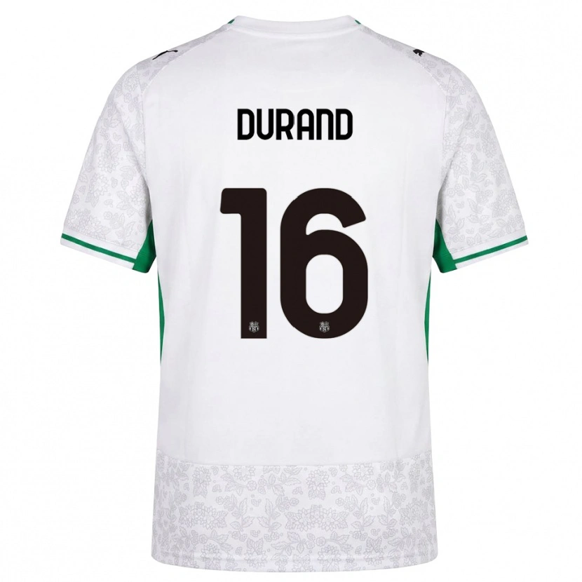 Danxen Børn Solène Durand #16 Hvid Sort Grøn Udebane Spillertrøjer 2026/27 Trøje T-Shirt