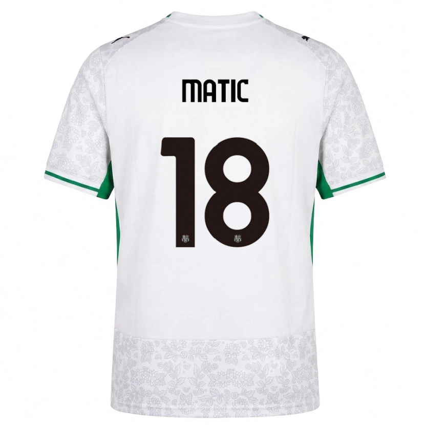 Danxen Børn Nemanja Matić #18 Hvid Sort Grøn Udebane Spillertrøjer 2026/27 Trøje T-Shirt