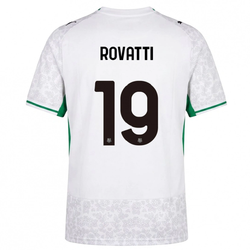 Danxen Børn Matteo Rovatti #19 Hvid Sort Grøn Udebane Spillertrøjer 2026/27 Trøje T-Shirt