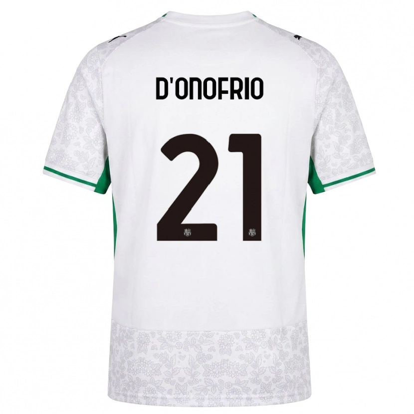 Danxen Børn Karol D'onofrio #21 Hvid Sort Grøn Udebane Spillertrøjer 2026/27 Trøje T-Shirt