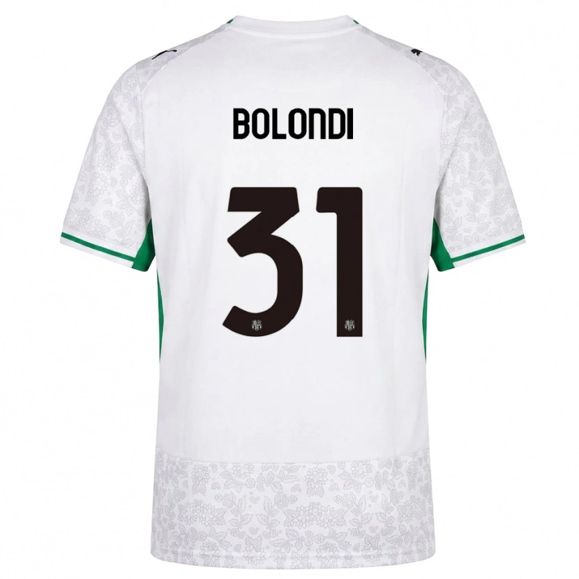 Danxen Børn Francesco Bolondi #31 Hvid Sort Grøn Udebane Spillertrøjer 2026/27 Trøje T-Shirt
