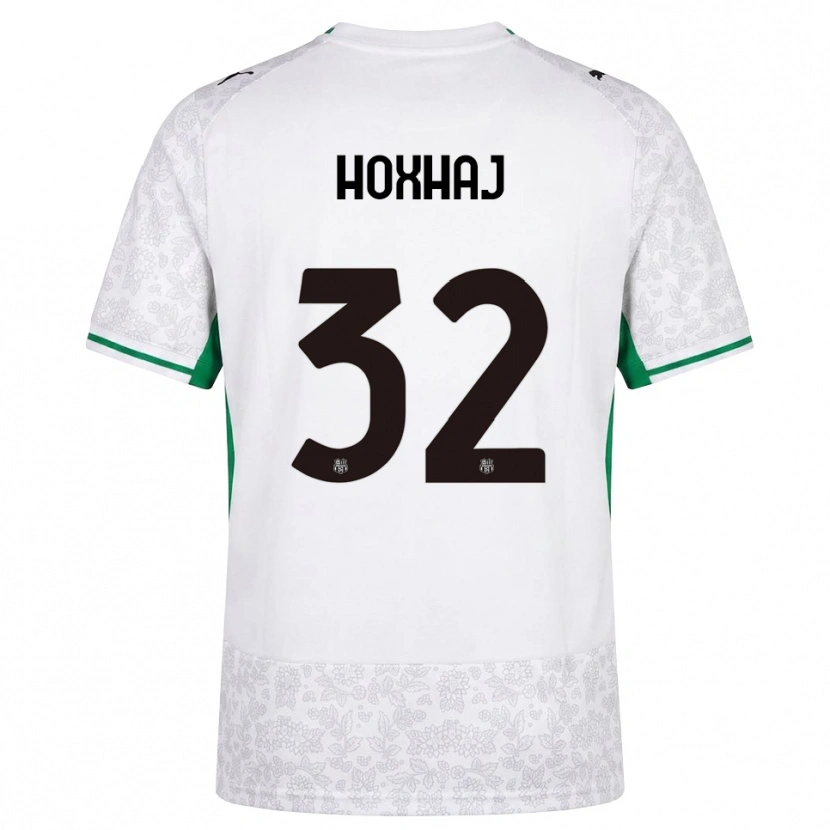 Danxen Børn Kristina Hoxhaj #32 Hvid Sort Grøn Udebane Spillertrøjer 2026/27 Trøje T-Shirt