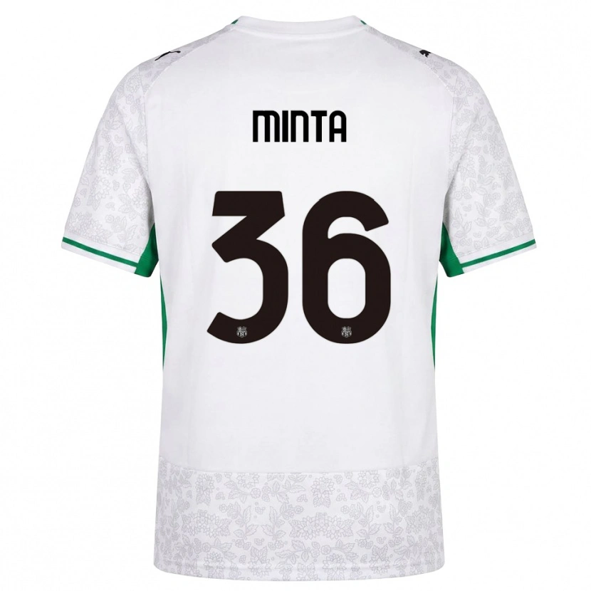 Danxen Børn Amoako Minta #36 Hvid Sort Grøn Udebane Spillertrøjer 2026/27 Trøje T-Shirt