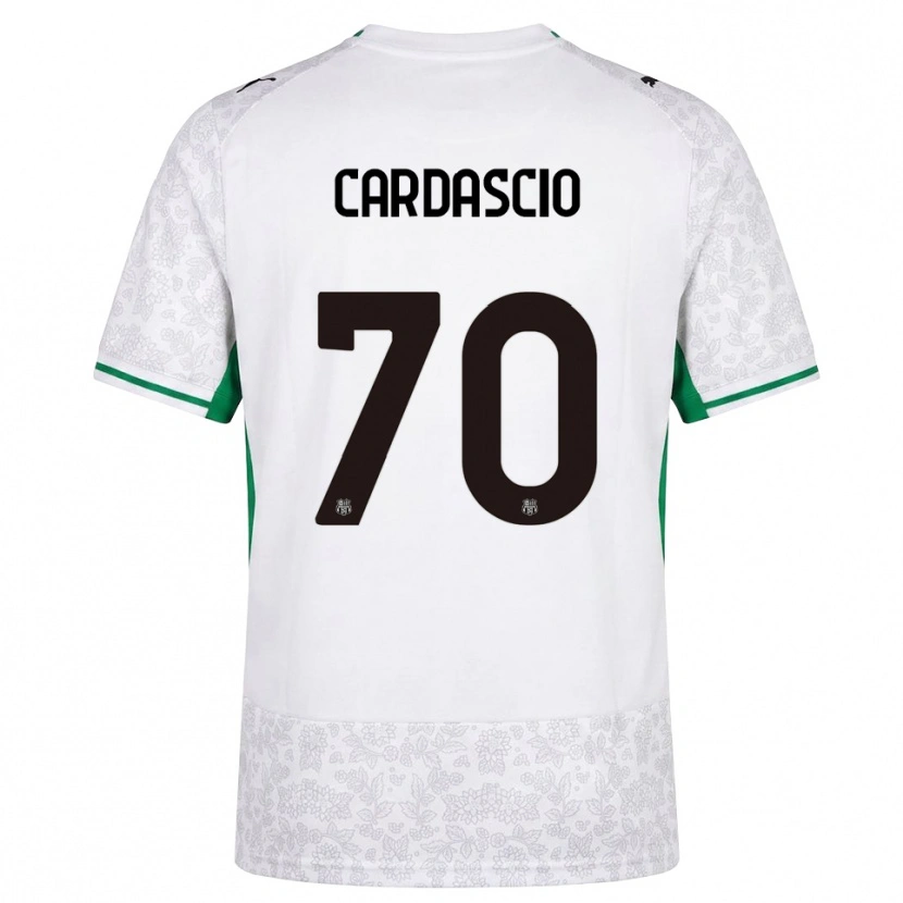 Danxen Børn Alessandro Cardascio #70 Hvid Sort Grøn Udebane Spillertrøjer 2026/27 Trøje T-Shirt