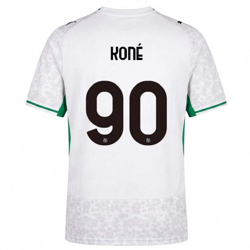 Danxen Børn Ismaël Koné #90 Hvid Sort Grøn Udebane Spillertrøjer 2026/27 Trøje T-Shirt