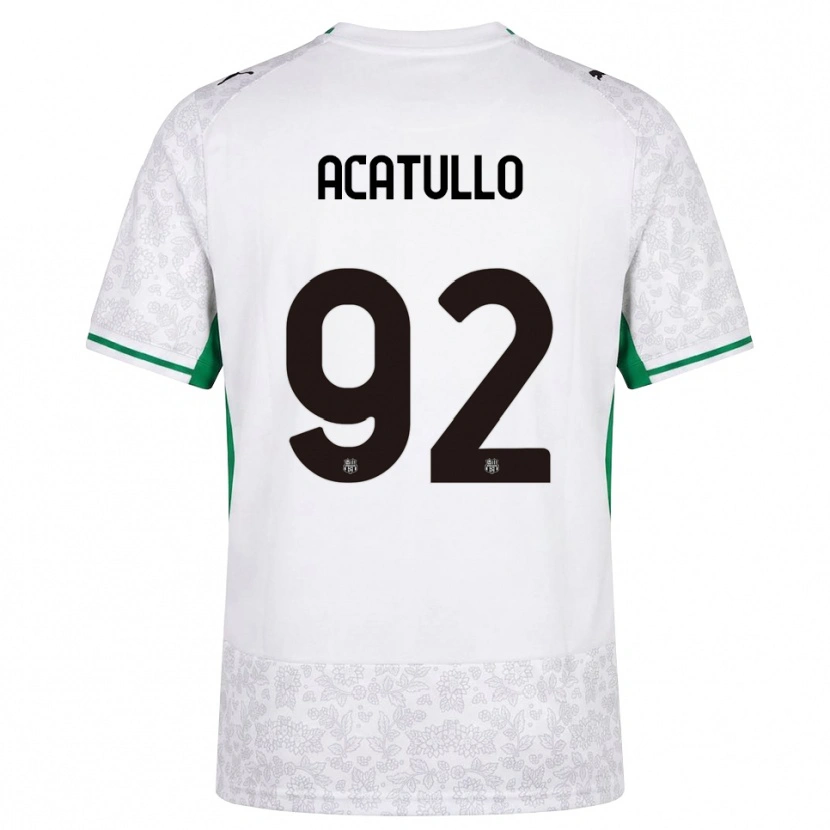 Danxen Børn Cristian Acatullo #92 Hvid Sort Grøn Udebane Spillertrøjer 2026/27 Trøje T-Shirt