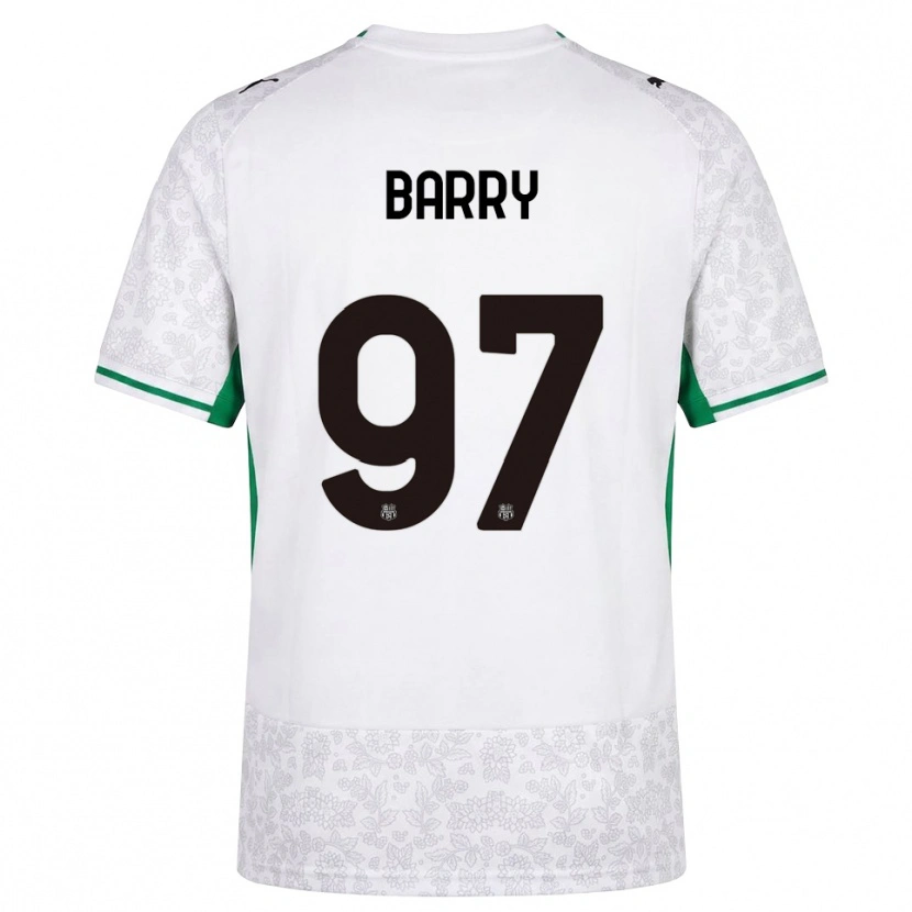 Danxen Børn Omar Barry #97 Hvid Sort Grøn Udebane Spillertrøjer 2026/27 Trøje T-Shirt