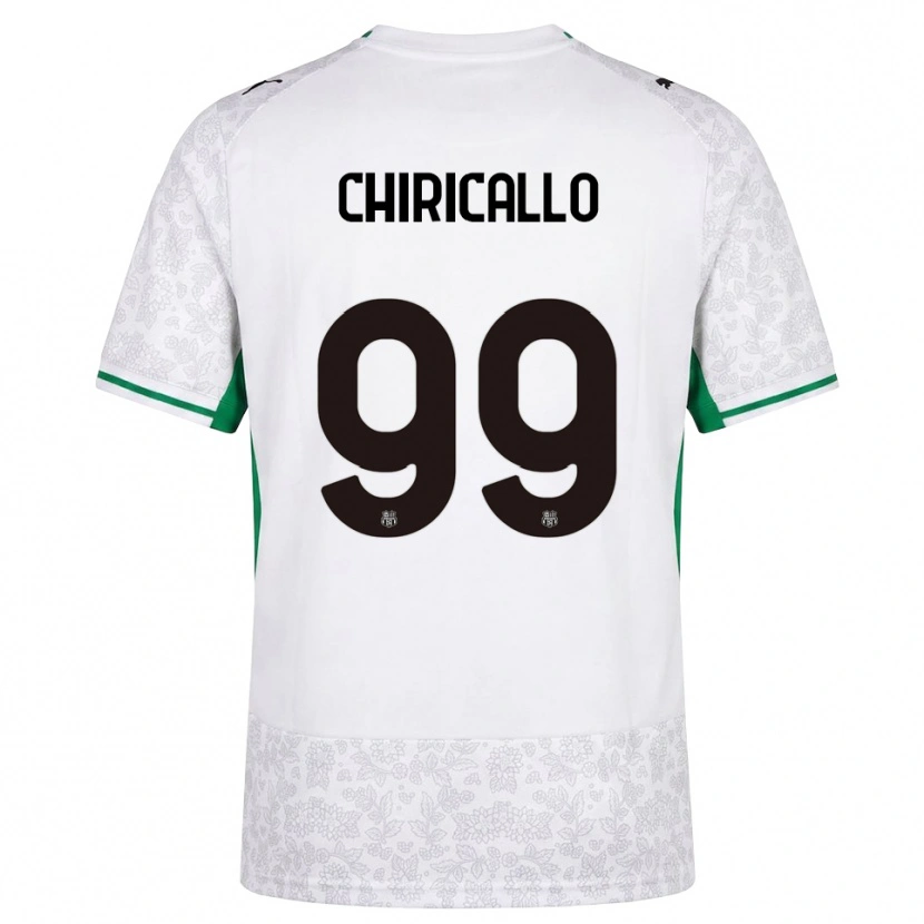 Danxen Børn Giovanni Chiricallo #99 Hvid Sort Grøn Udebane Spillertrøjer 2026/27 Trøje T-Shirt