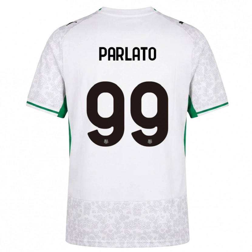 Danxen Børn Claudio Parlato #99 Hvid Sort Grøn Udebane Spillertrøjer 2026/27 Trøje T-Shirt