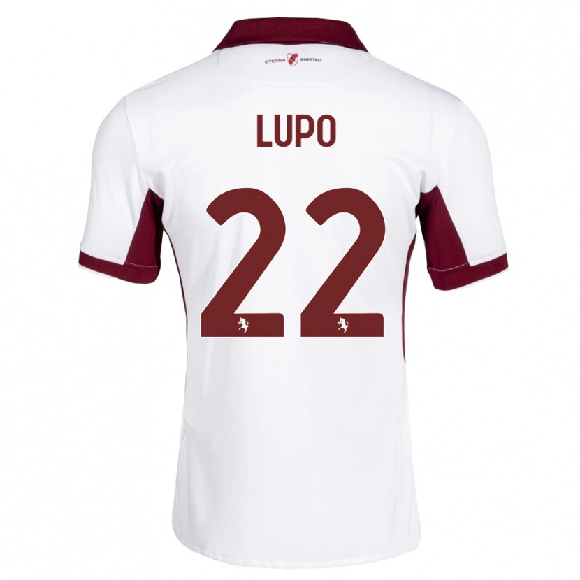 Danxen Børn Enrica Lupo #22 Bordeaux Hvid Rød Udebane Spillertrøjer 2026/27 Trøje T-Shirt