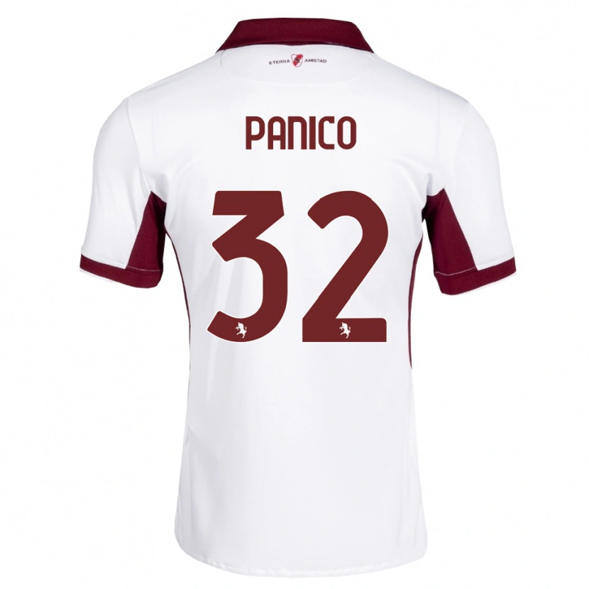 Danxen Børn Patrizia Panico #32 Bordeaux Hvid Rød Udebane Spillertrøjer 2026/27 Trøje T-Shirt