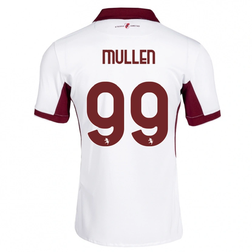 Danxen Børn Senan Mullen #99 Bordeaux Hvid Rød Udebane Spillertrøjer 2026/27 Trøje T-Shirt