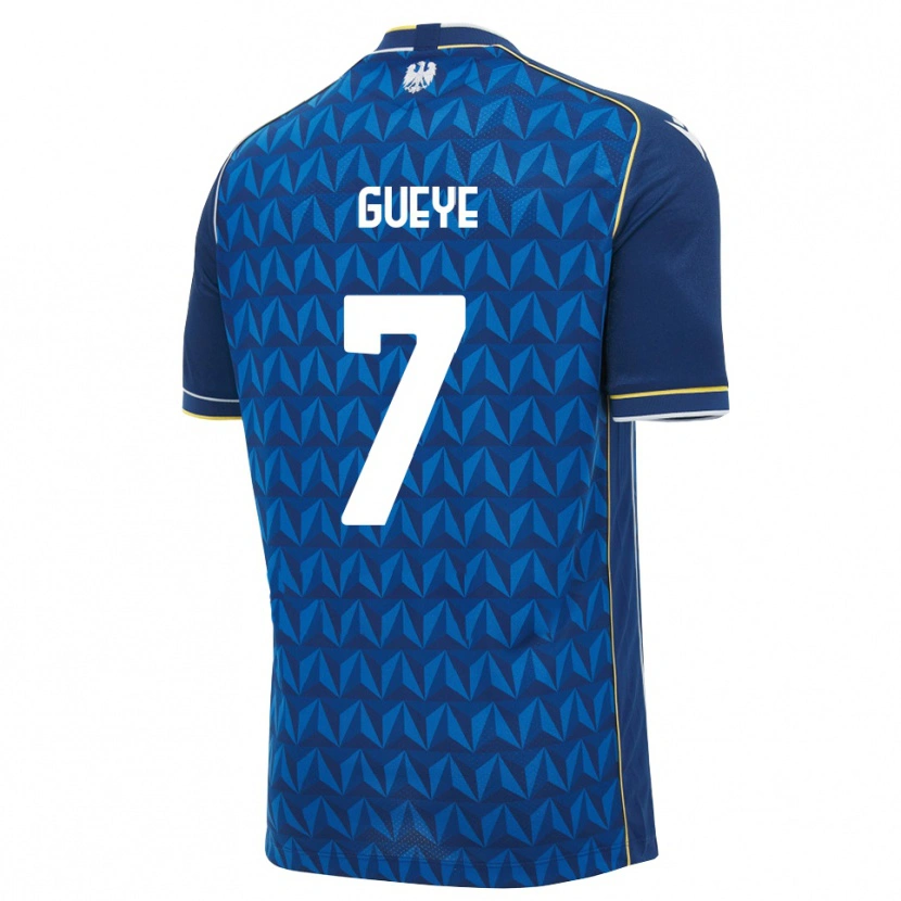 Danxen Børn Idrissa Gueye #7 Kongelig Blå Hvid Blå Udebane Spillertrøjer 2026/27 Trøje T-Shirt