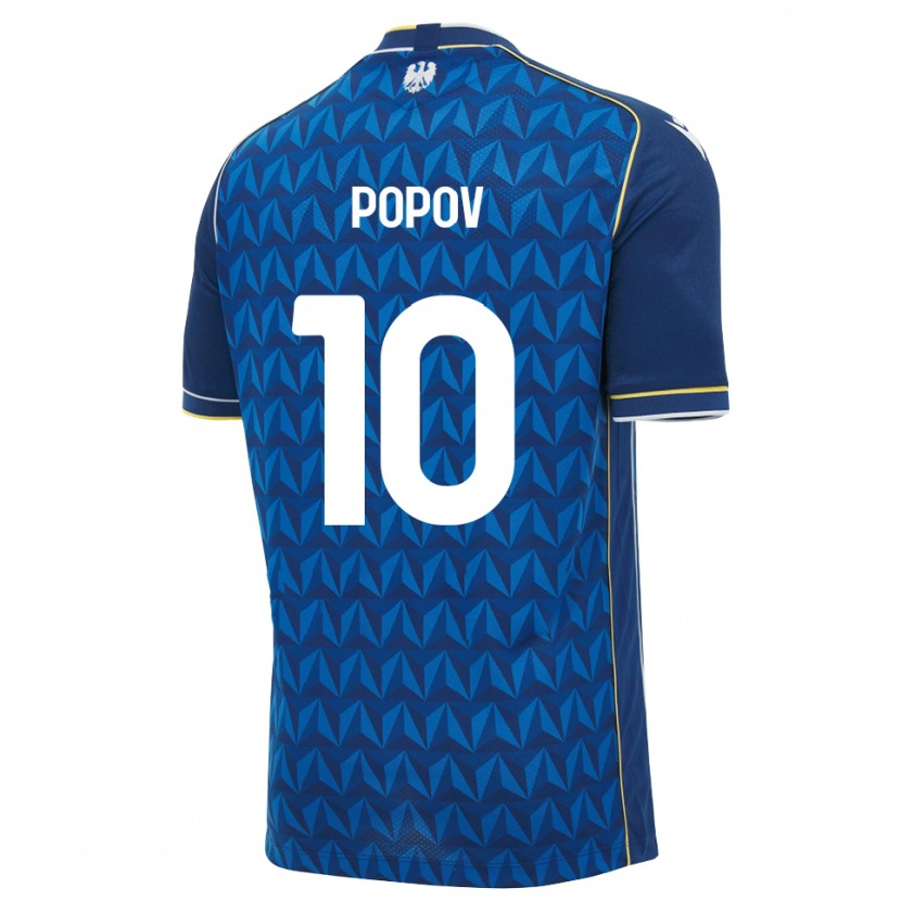 Danxen Børn Nikolay Popov #10 Kongelig Blå Hvid Blå Udebane Spillertrøjer 2026/27 Trøje T-Shirt