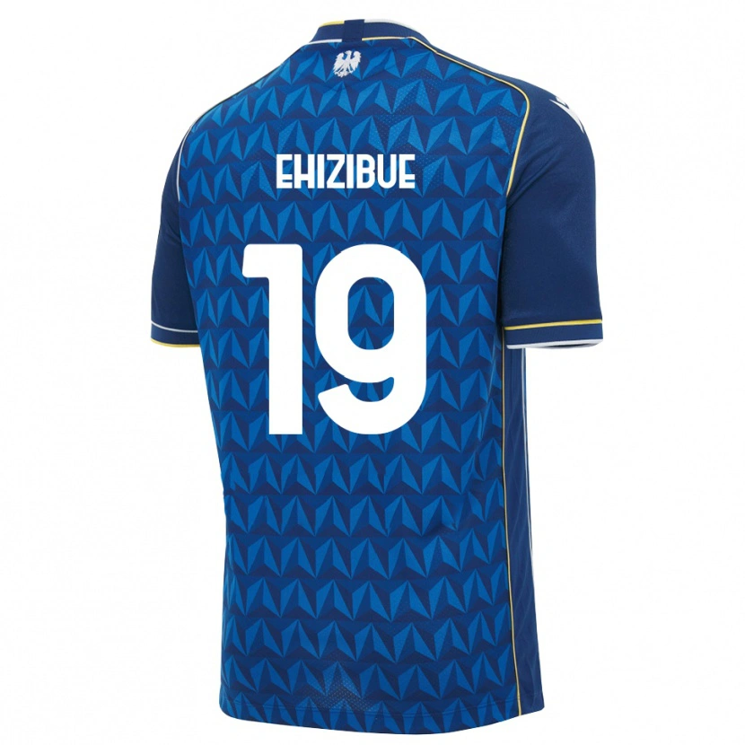 Danxen Børn Kingsley Ehizibue #19 Kongelig Blå Hvid Blå Udebane Spillertrøjer 2026/27 Trøje T-Shirt