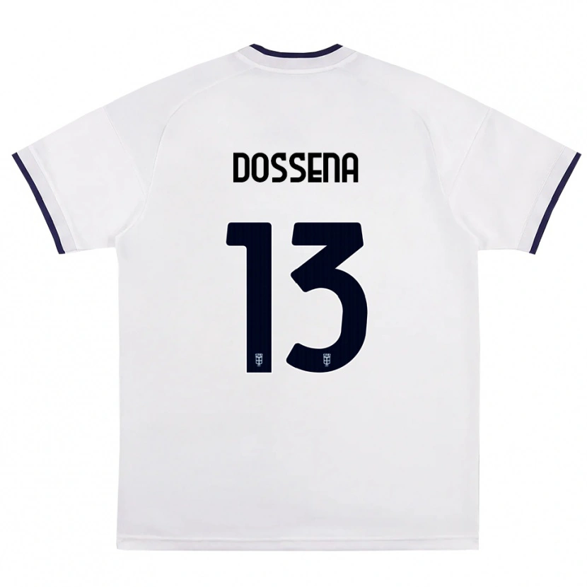 Danxen Børn Alberto Dossena #13 Hvid Rød Kongelig Blå Udebane Spillertrøjer 2026/27 Trøje T-Shirt