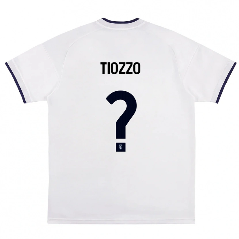 Danxen Børn Leonardo Tiozzo #0 Hvid Rød Kongelig Blå Udebane Spillertrøjer 2026/27 Trøje T-Shirt