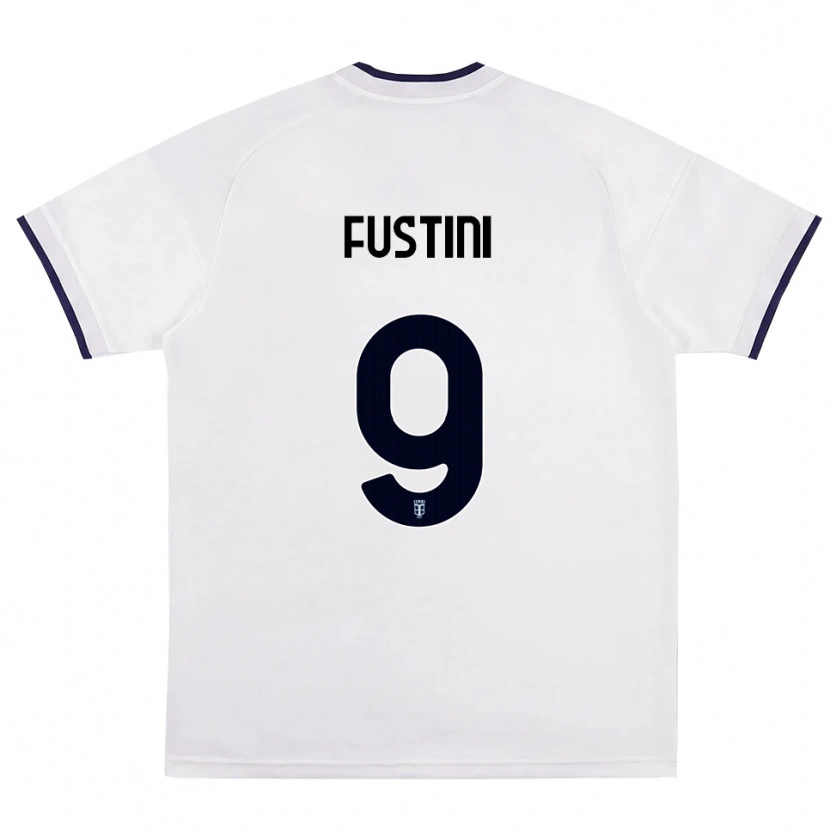 Danxen Børn Kevin Fustini #9 Hvid Rød Kongelig Blå Udebane Spillertrøjer 2026/27 Trøje T-Shirt