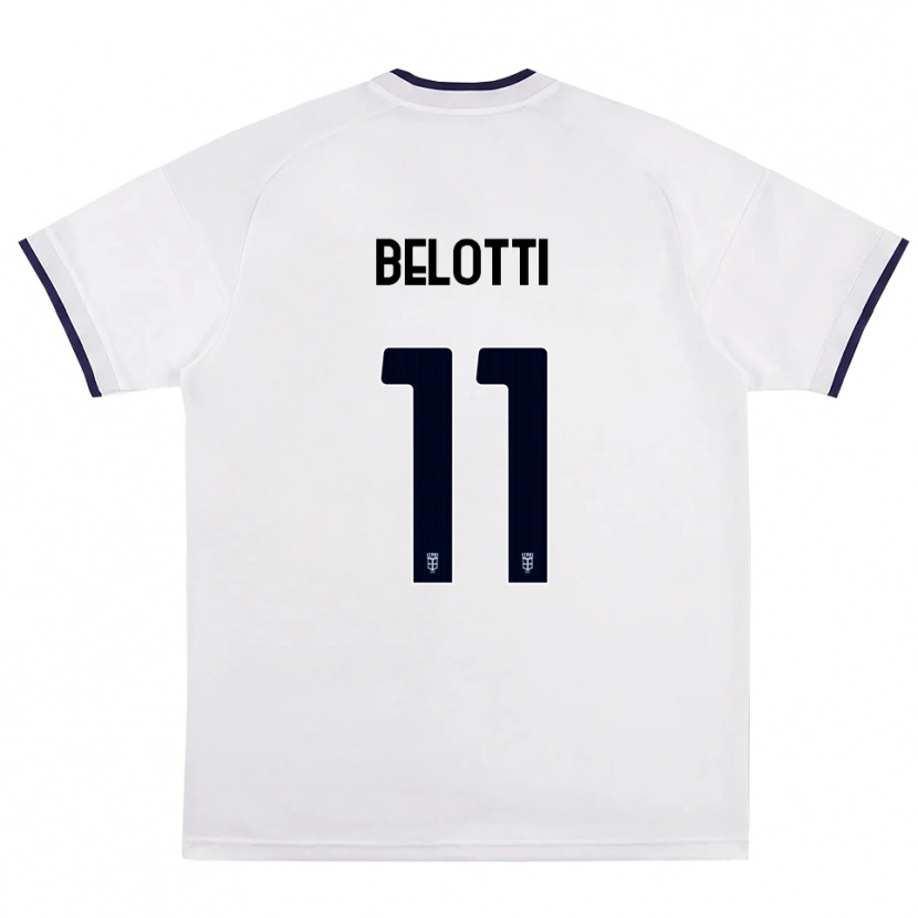 Danxen Børn Andrea Belotti #11 Hvid Rød Kongelig Blå Udebane Spillertrøjer 2026/27 Trøje T-Shirt