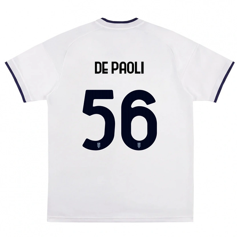 Danxen Børn Cristiano De Paoli #56 Hvid Rød Kongelig Blå Udebane Spillertrøjer 2026/27 Trøje T-Shirt