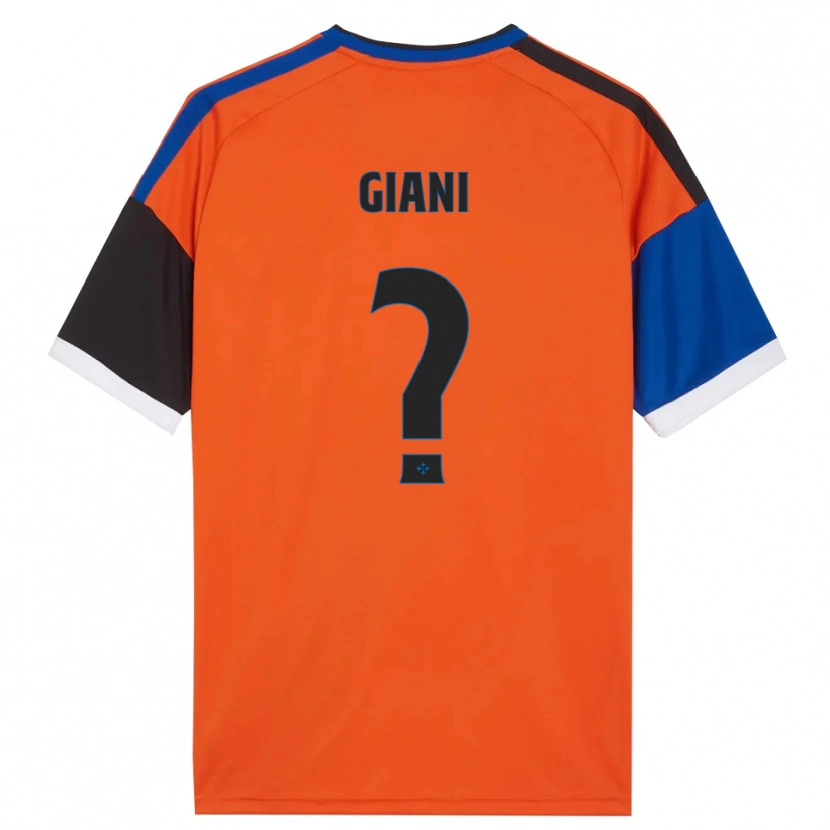 Danxen Børn Elia Giani #0 Orange Blå Sort Hvid Udebane Spillertrøjer 2026/27 Trøje T-Shirt